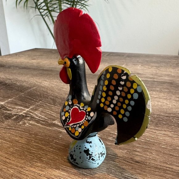 Vintage Portugal Pottery Earthenware Small Rooster Figurine. - Picture 4 of 7